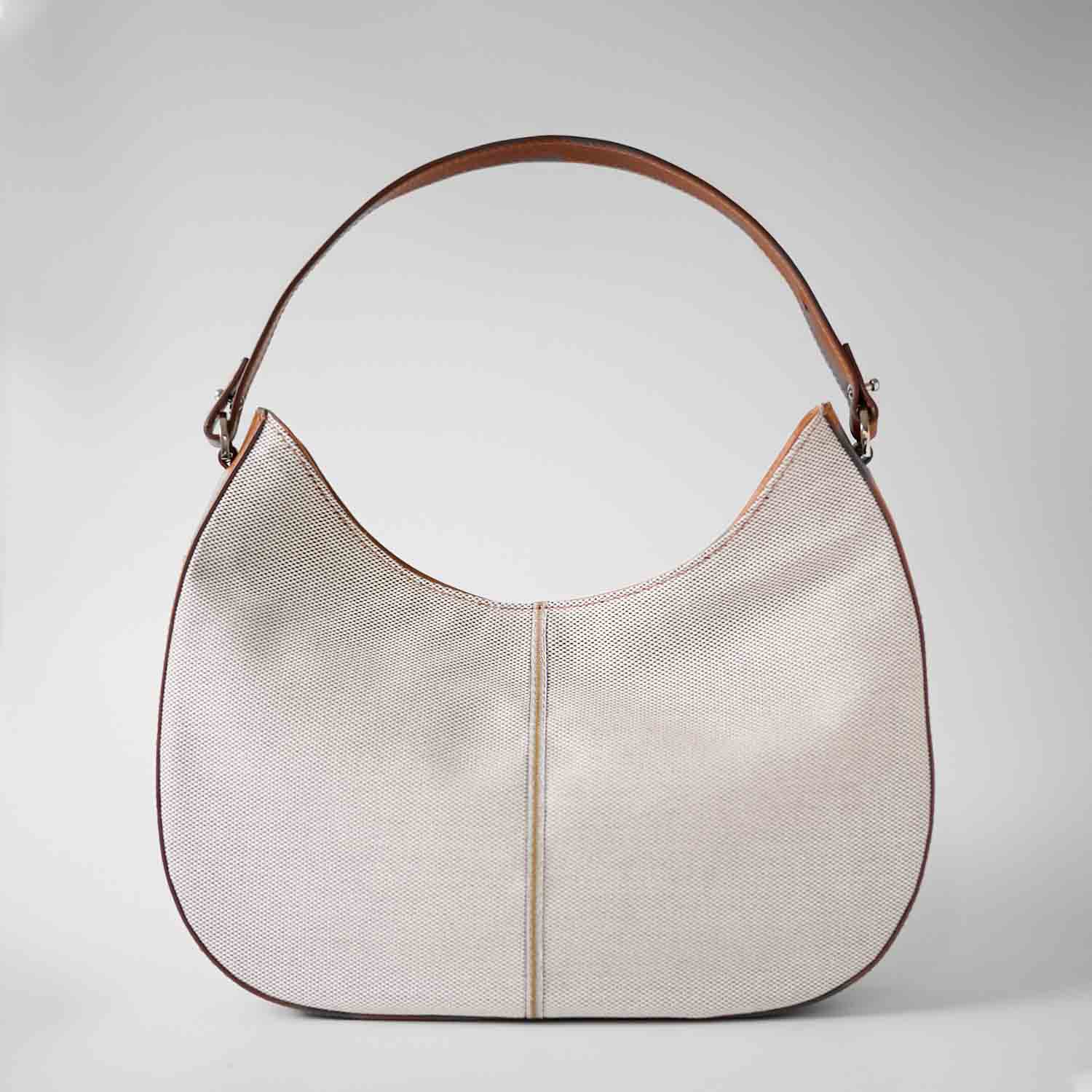 Olmo Hobo Cotton Tweed and Leather