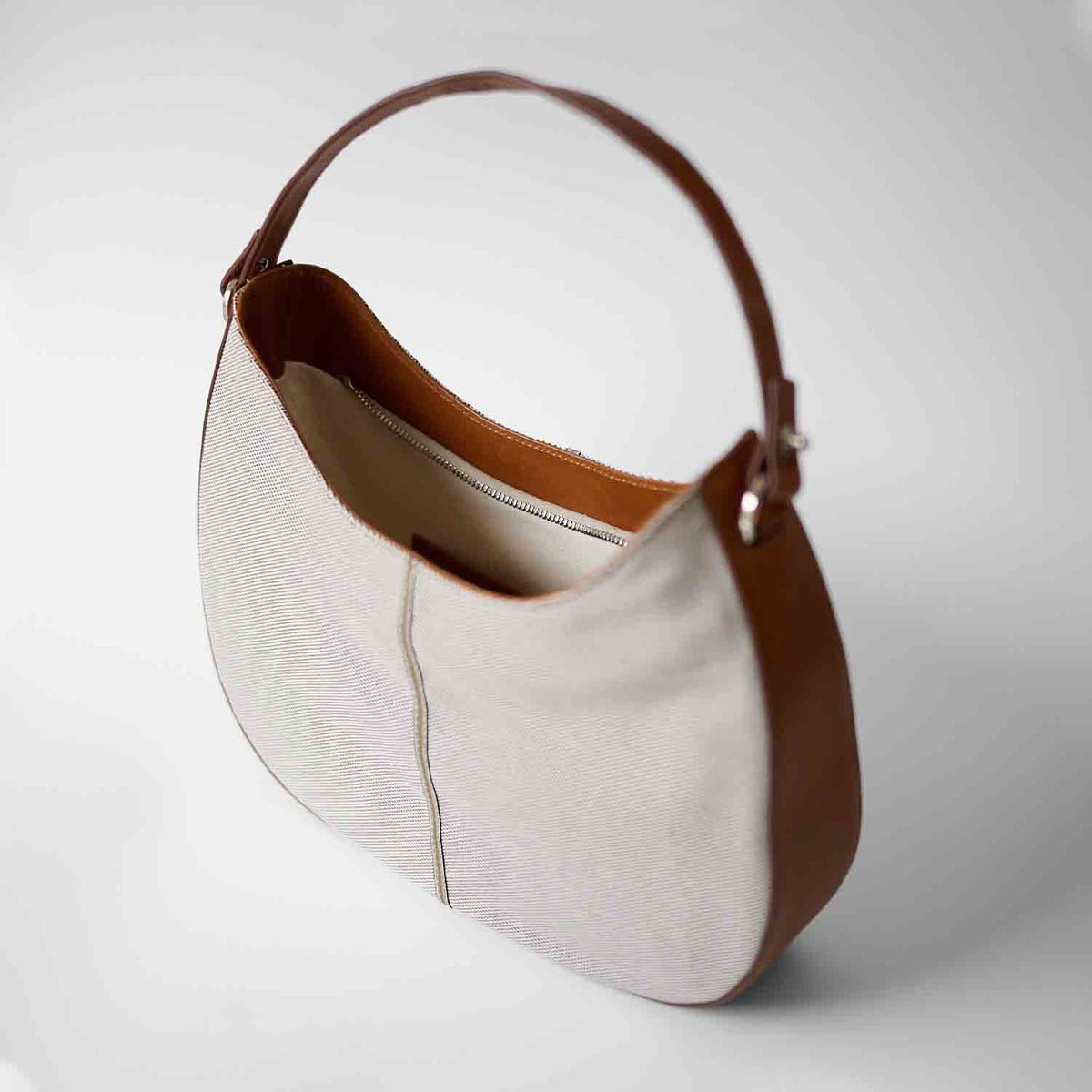 Olmo Hobo Cotton Tweed and Leather