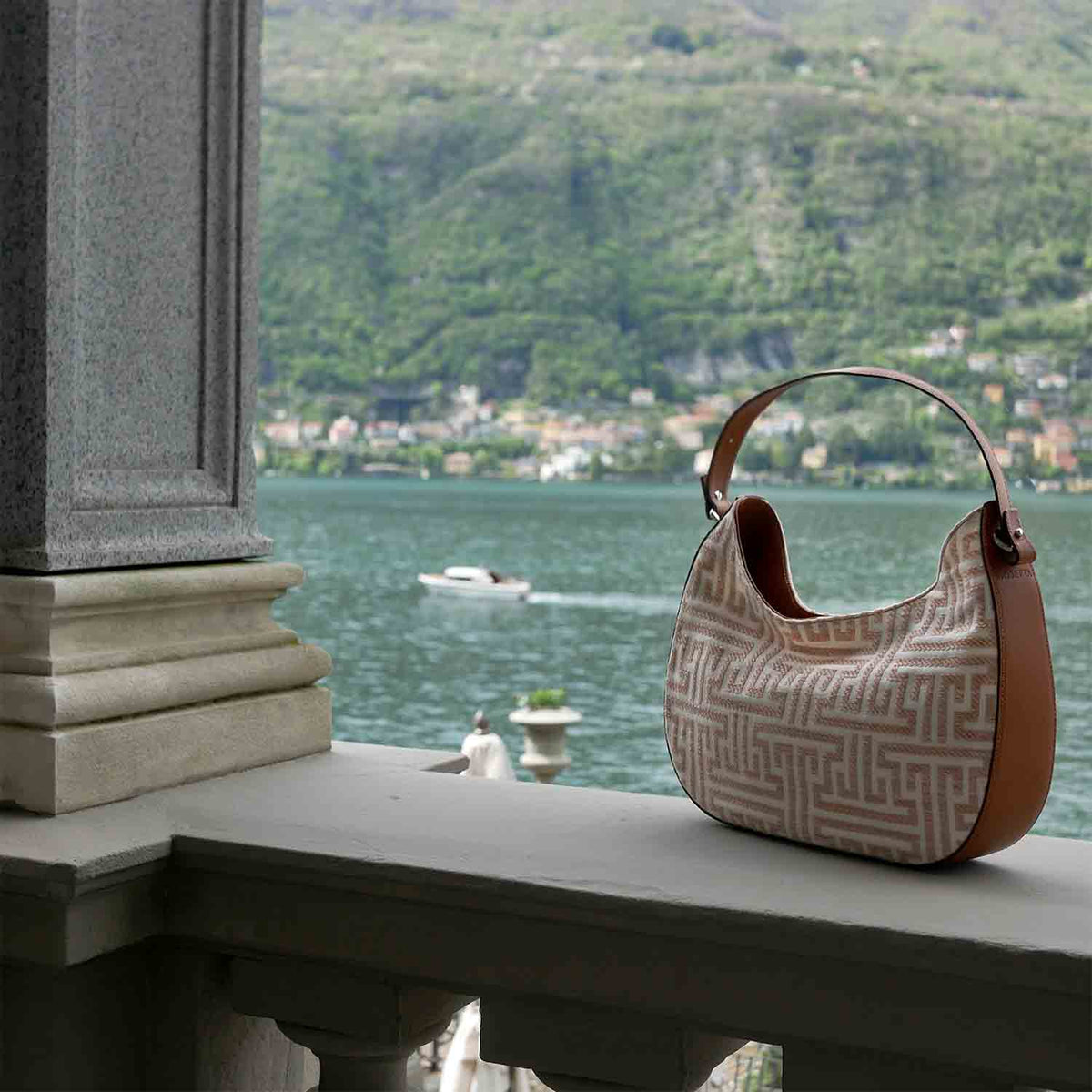Olmo Hobo Labyrinth Jacquard and Leather