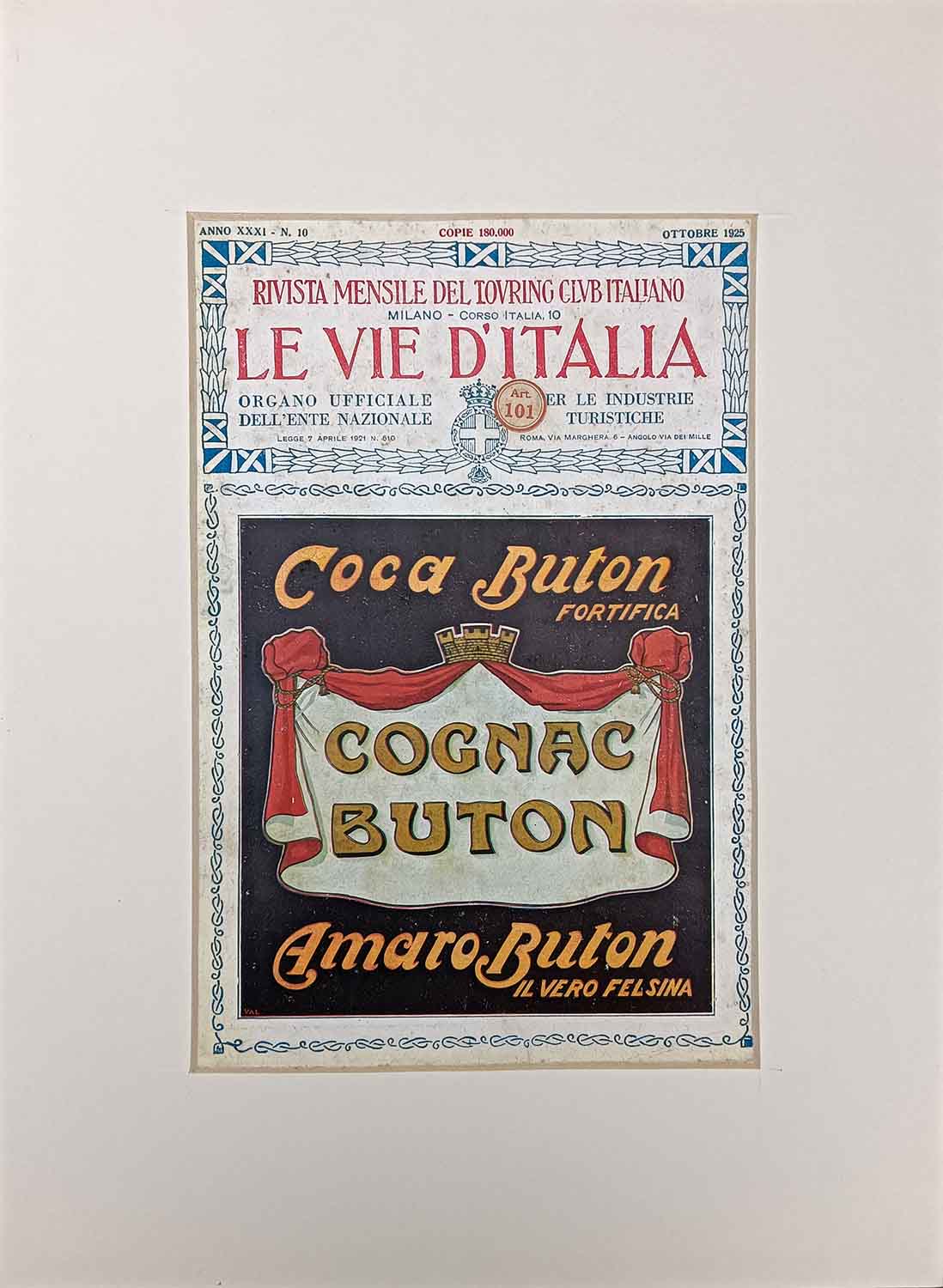 COCA BUTON AMARO TOURING VINTAGE POSTER