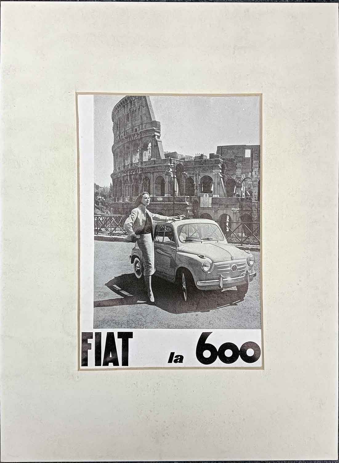 FIAT LA 600 VINTAGE POSTER