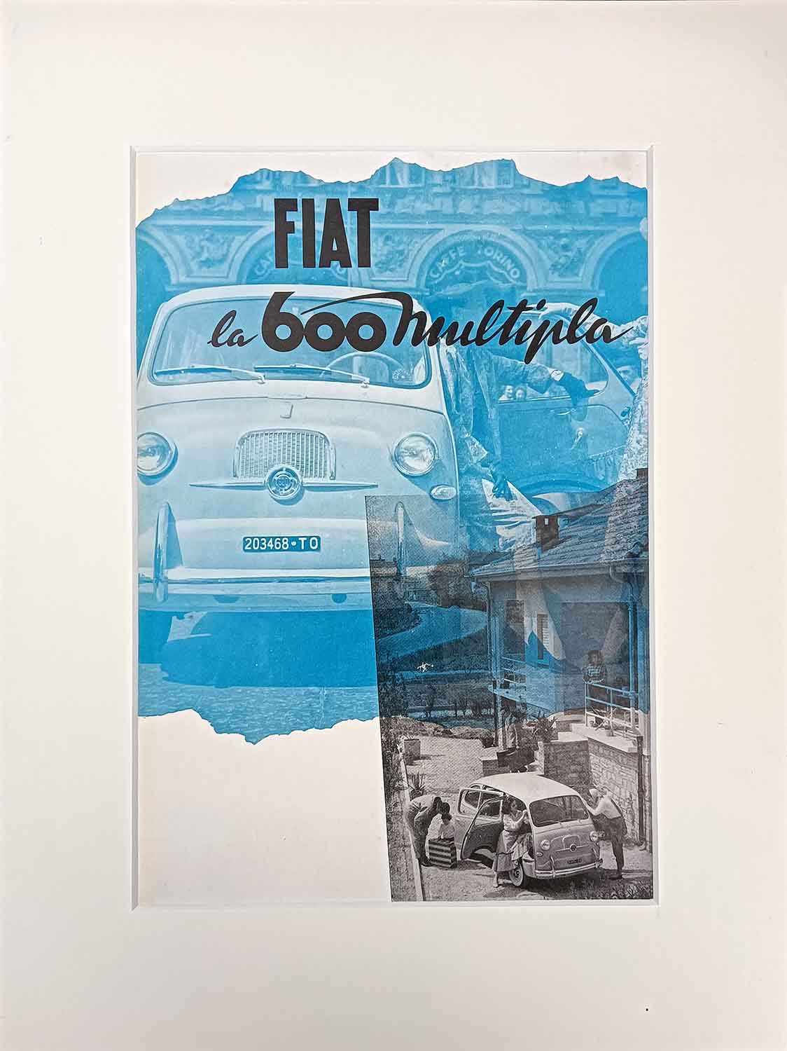 FIAT LA 600 MULTIPLA VINTAGE POSTER