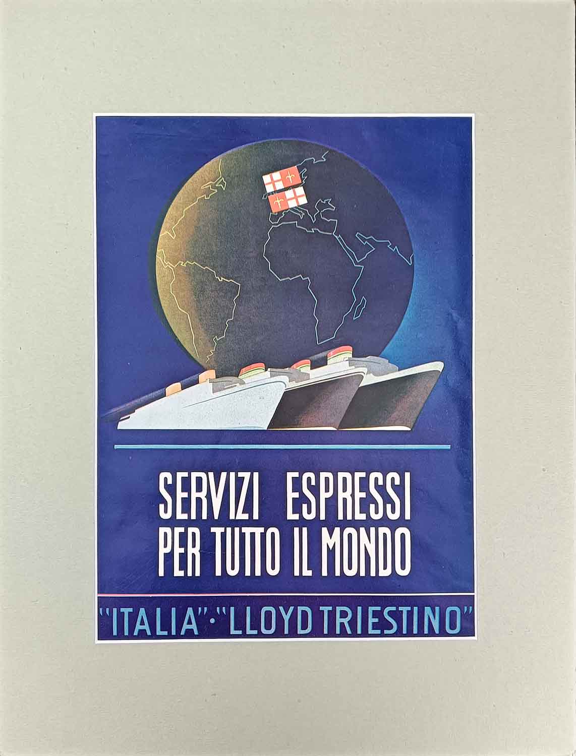 ITALIA LLOYD TRIESTINO VINTAGE POSTER