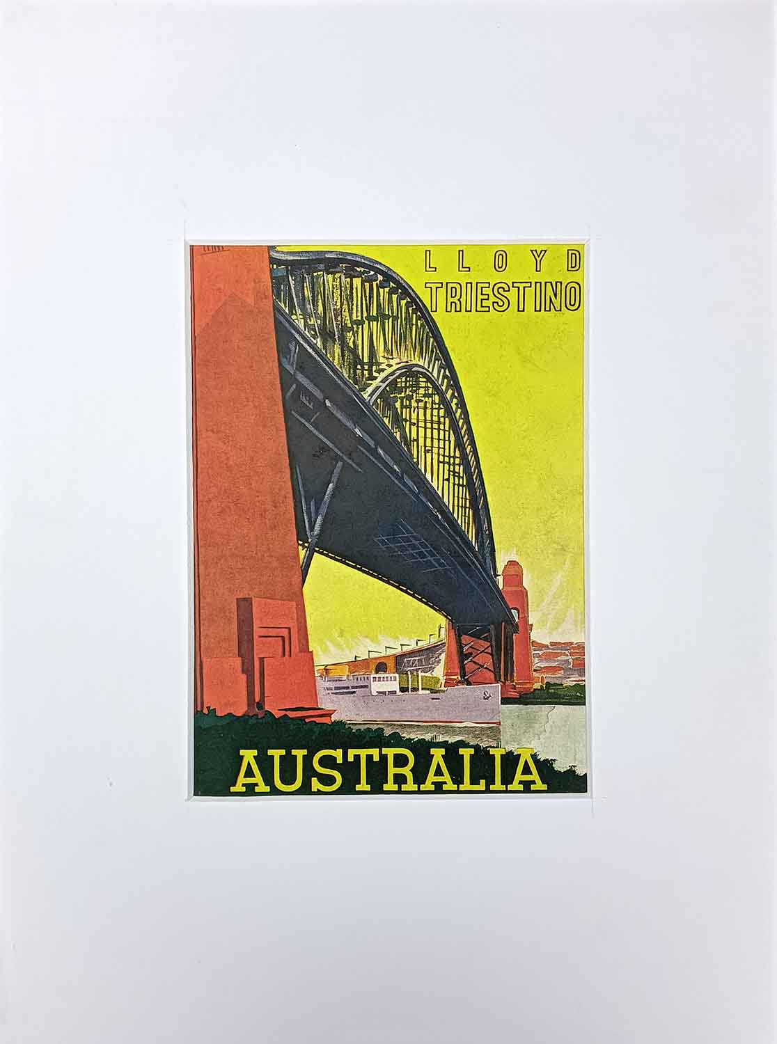 LLOYD TRIESTINO AUSTRALIA VINTAGE POSTER