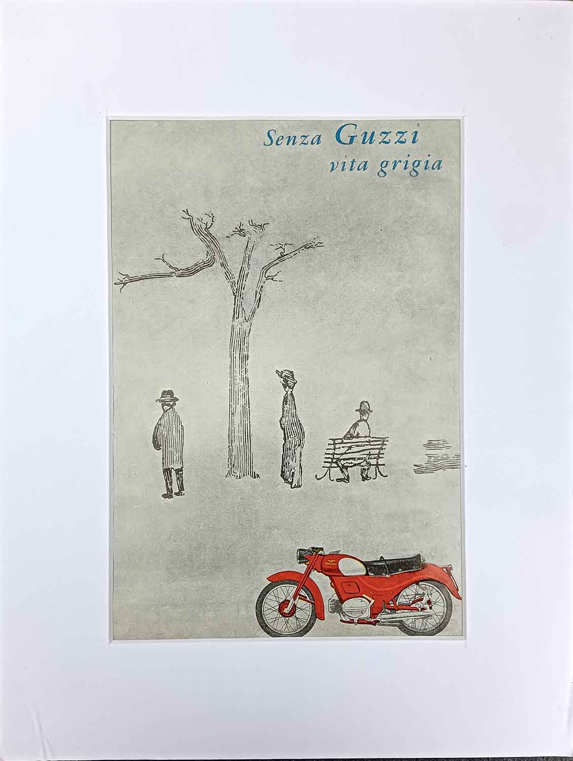 MOTO GUZZI SENZA VINTAGE POSTER