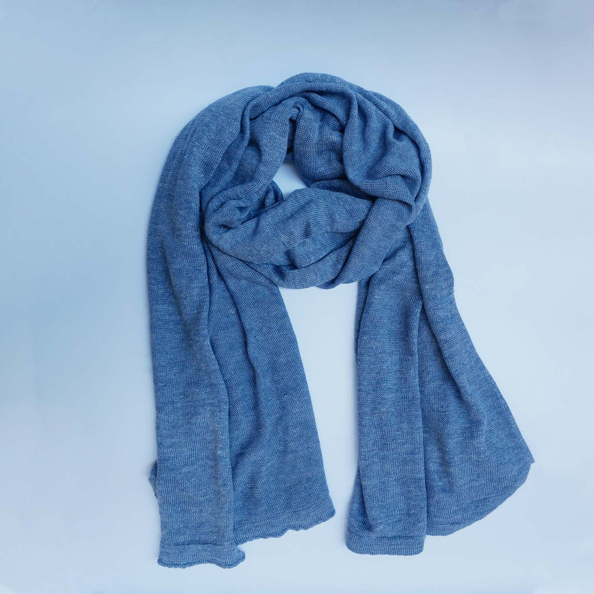 Knitted 100% Linen Stole