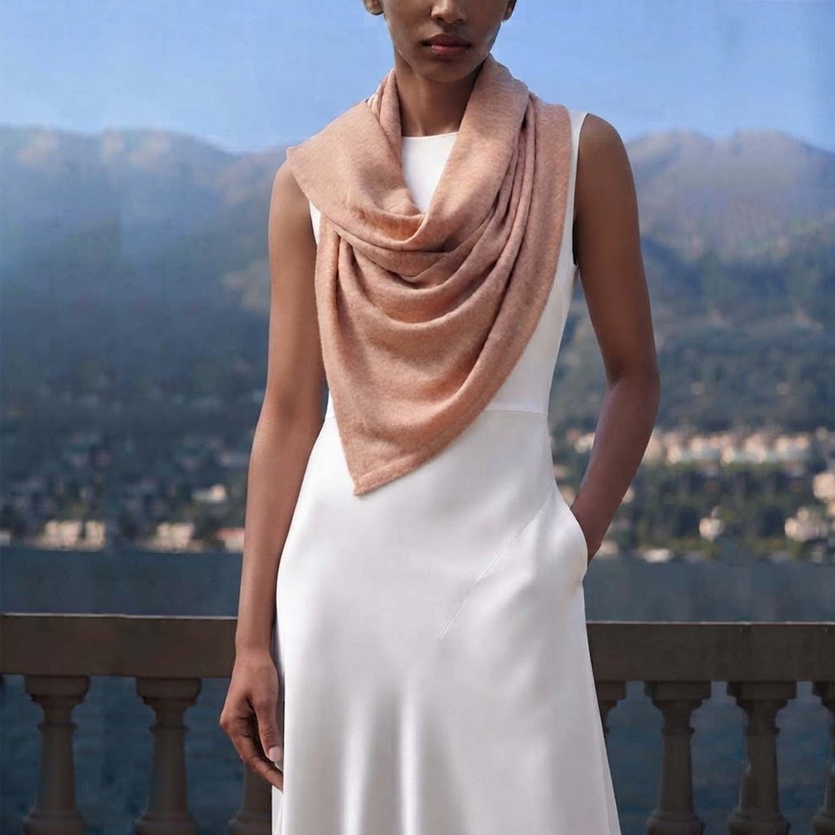 Knitted 100% Linen Stole