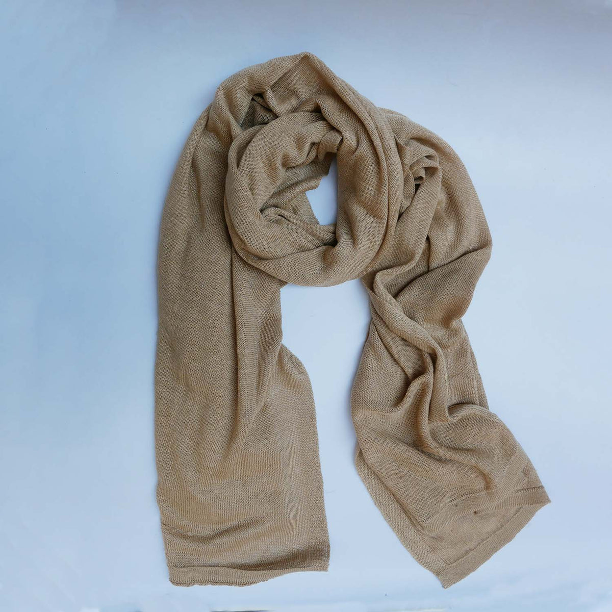 Knitted 100% Linen Stole