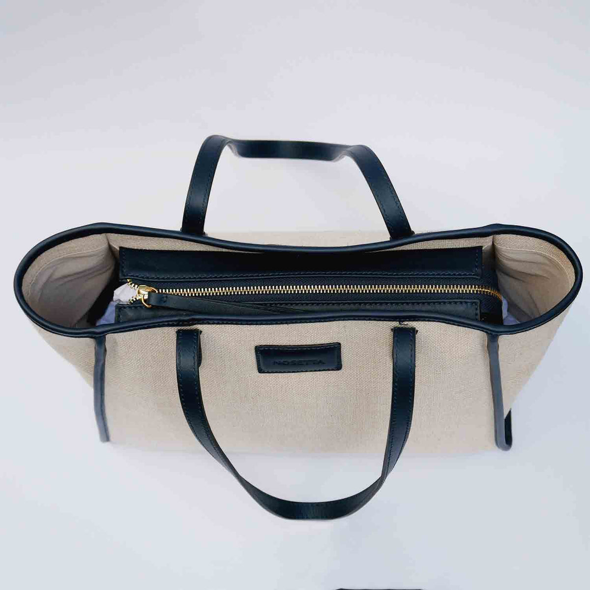 Massimina Small Tote Canvas and Leather