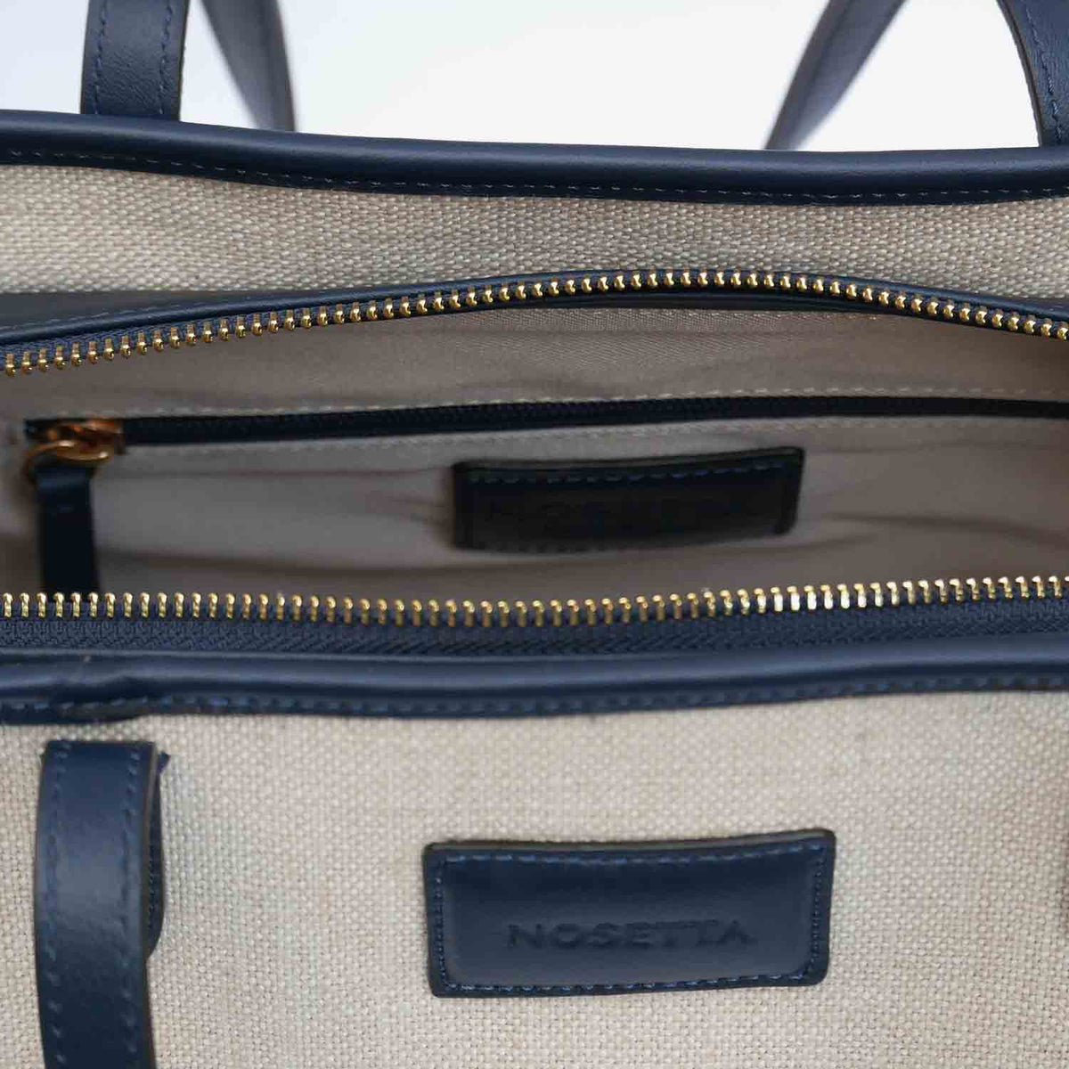 Massimina Small Tote Canvas and Leather