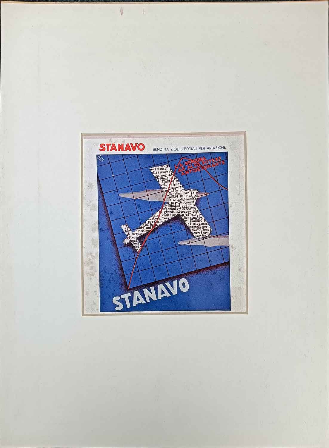 STANAVO CARBURANTI PER L’AVIAZIONE VINTAGE POSTER