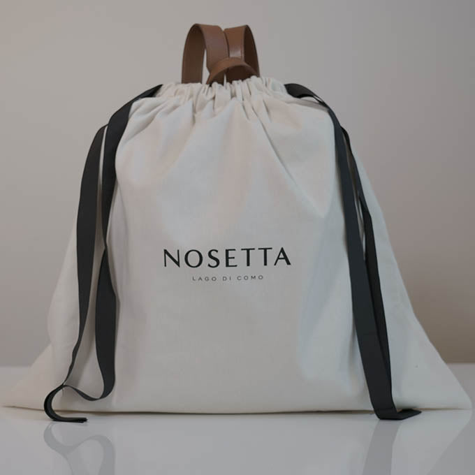 Este Backpack Cotton Tweed and Leather