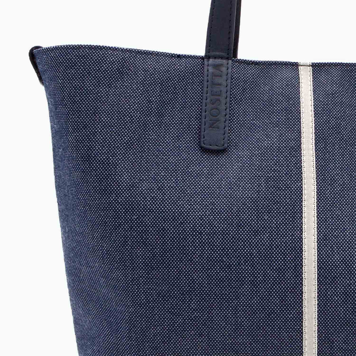 Carlia Small Tote Denim and Leather - Nosetta