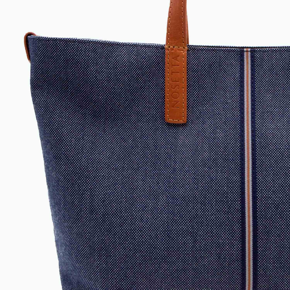 Carlia Small Tote Denim and Leather - Nosetta