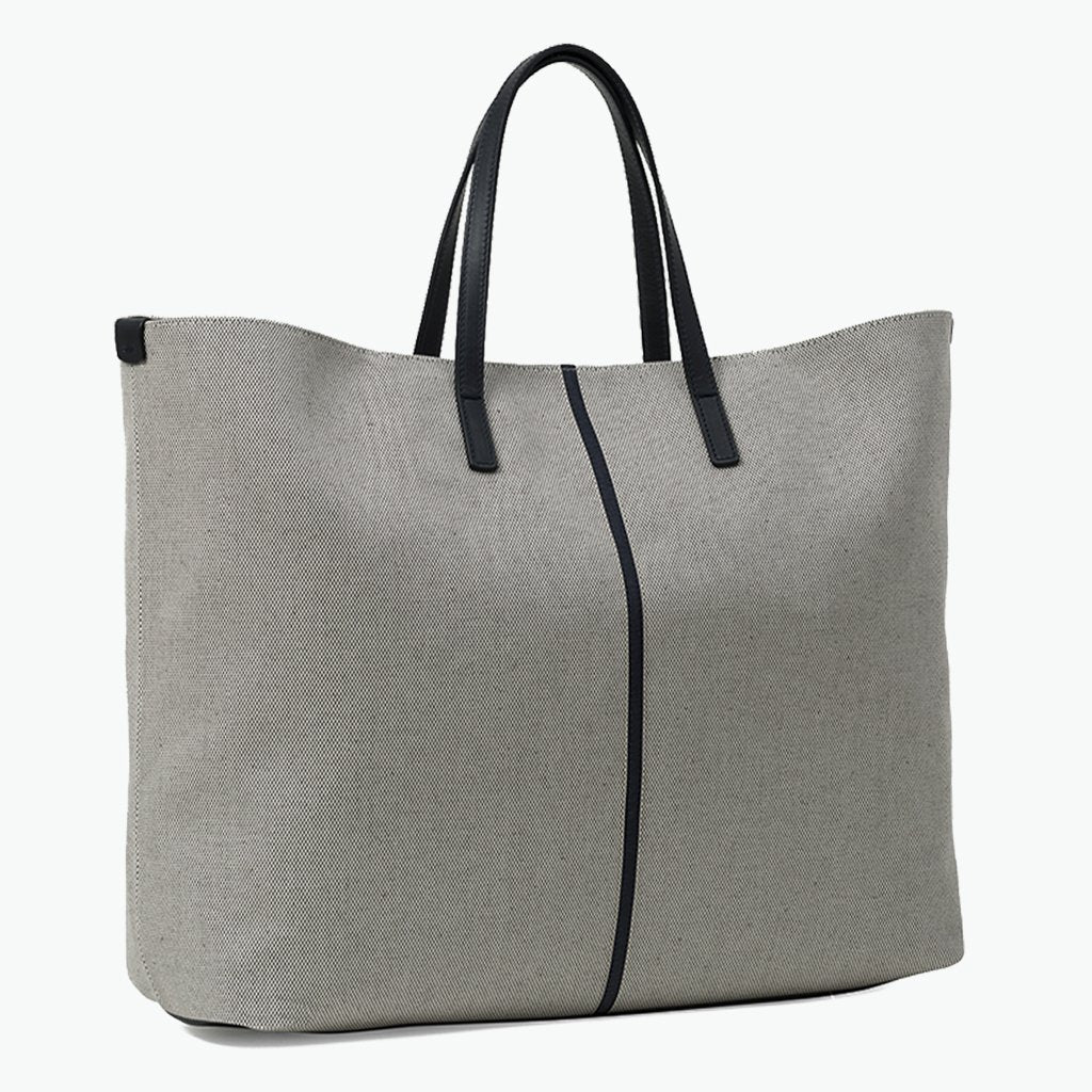 Carlotta Large Tote Cotton Tweed and Leather - Nosetta