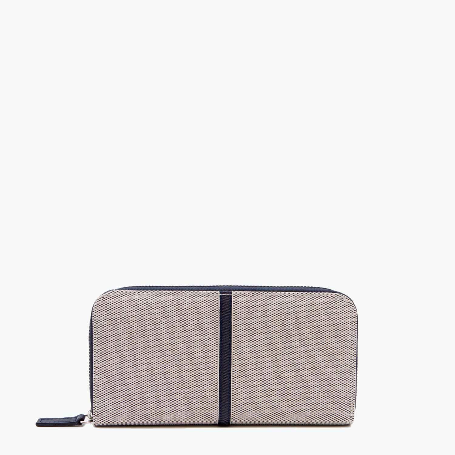 Mia Wallet Cotton Tweed and Leather - Nosetta
