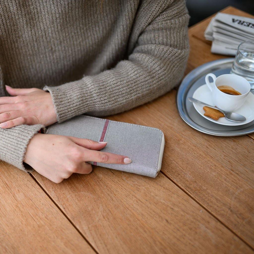 Mia Wallet Cotton Tweed and Leather - Nosetta